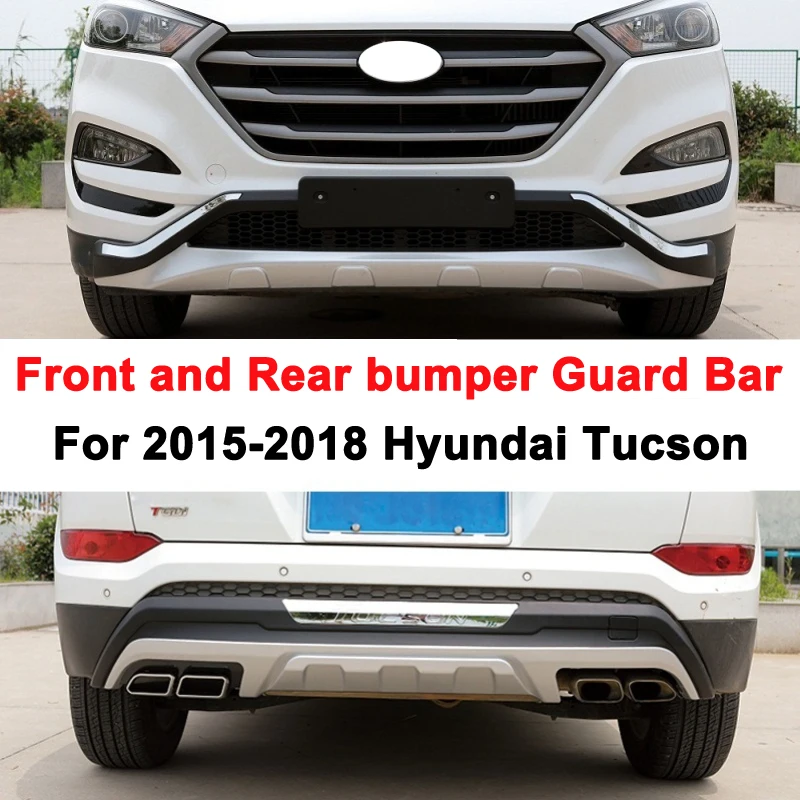 For Hyundai Tucson 2015-2018  Front and Rear Bumper Protector Guard Bar  High Quality 2PCS NEW