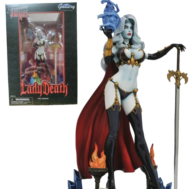 

Diamond Select Toys Femme Fatale Series Lady Death Scene Figure Female Soldier 22.8cm In Stock Action Figure Gift