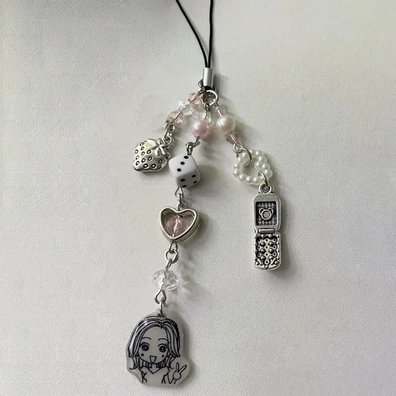 handmade Nana Hachi phone charm Y2K jewelry