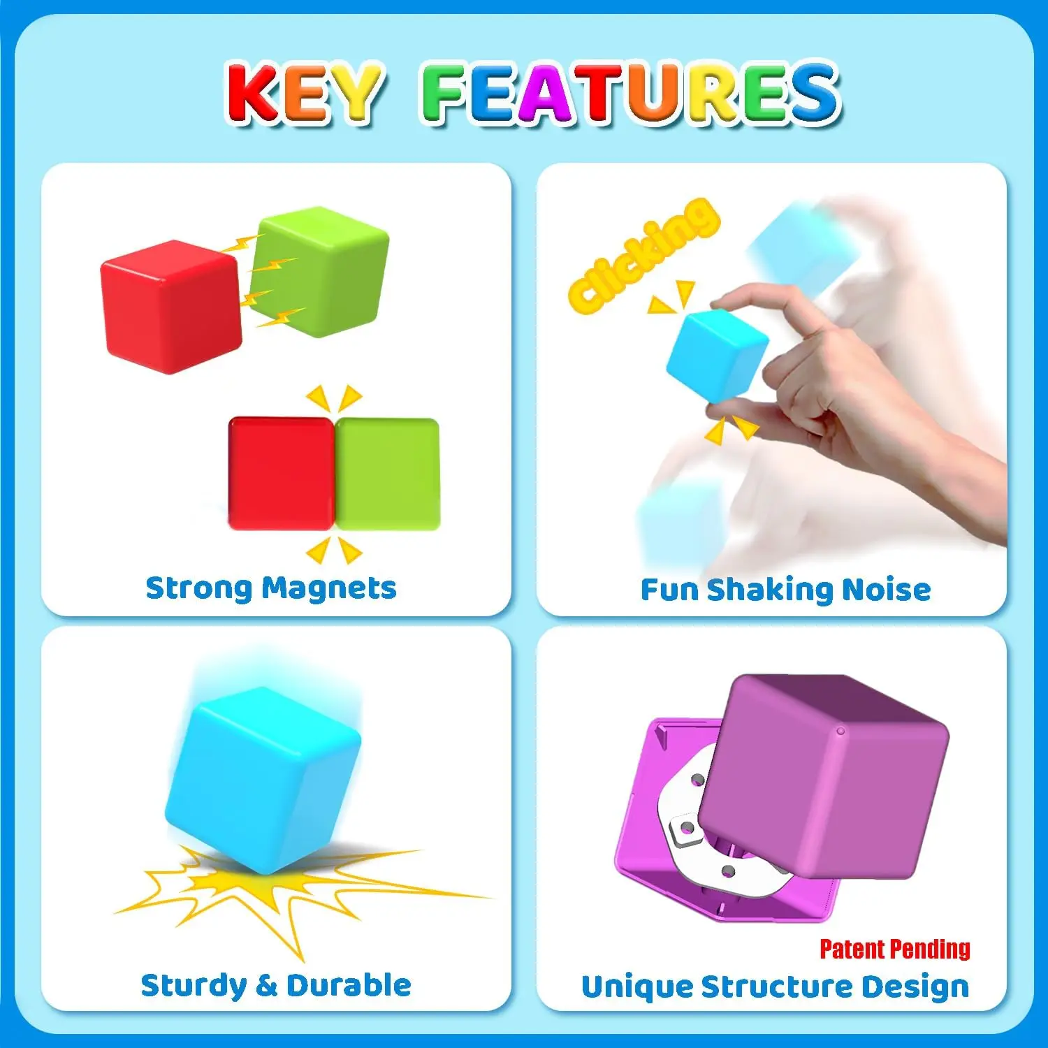 12PCS Magnetic Blocks, Gifts for 3 4 5 6 Year Old, Magnet Building Blocks for Toddlers Girls & Boys, Sensory - Montessori - view 5