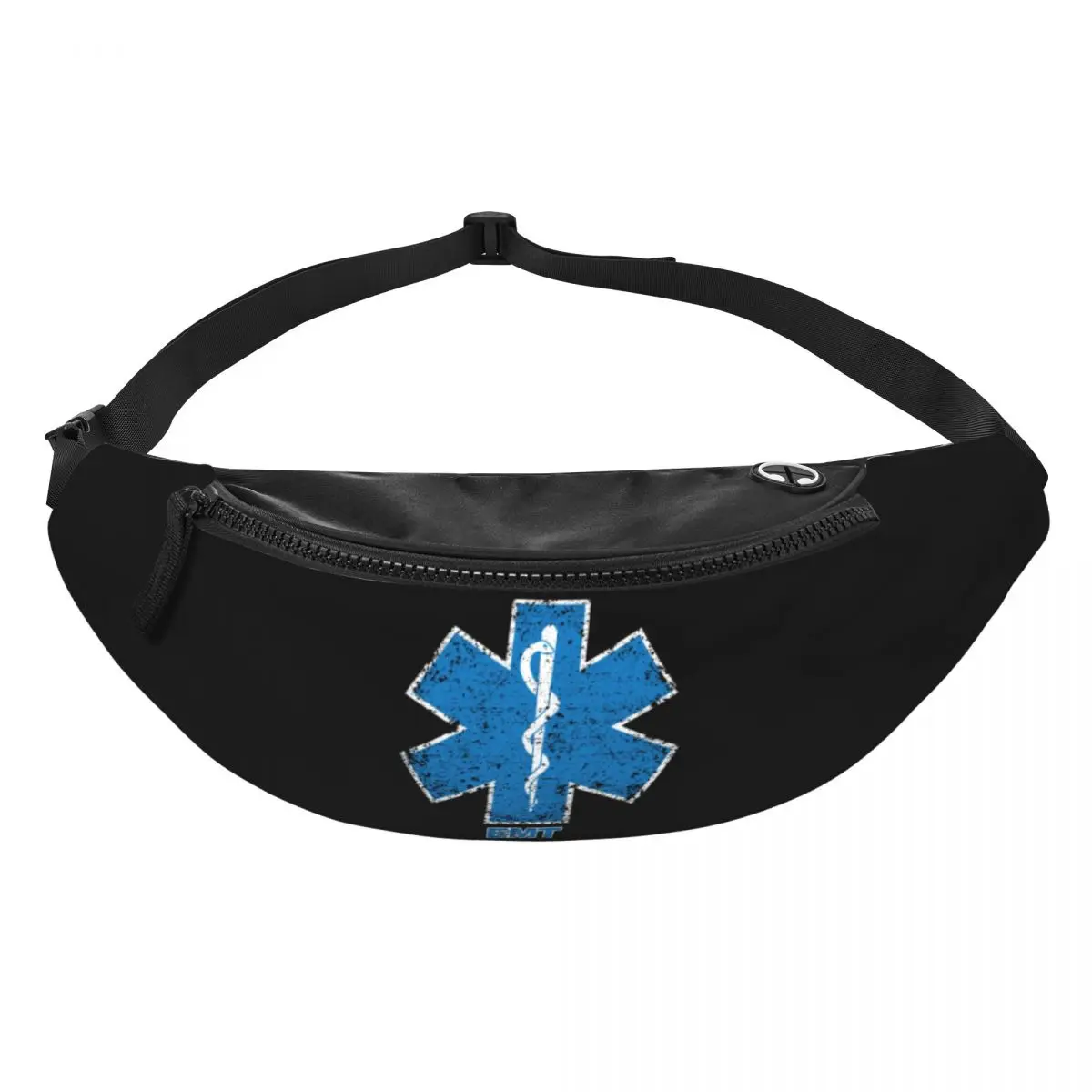 Custom Emt Star Of Life Fanny Pack for Women Men Cool Paramedic Medic Ambulance Crossbody Waist Bag Traveling Phone Money Pouch