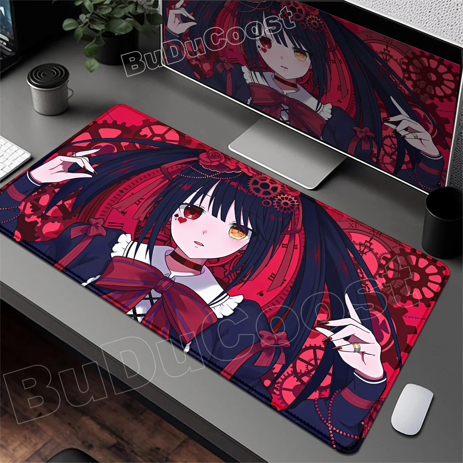

HD Printing Kawaii Girls Tokisaki Kurumi Mouse Pad Anime Date A Live Desk Mat Non-slip Mousepad Pc Computer Keyboard Accessories