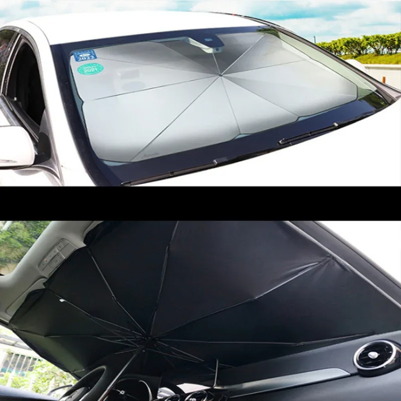 Car Sunshade Umbrella Car Sun Shade Protector Parasol Summer Sun Interior Windshield Protection Accessories For Auto Shading