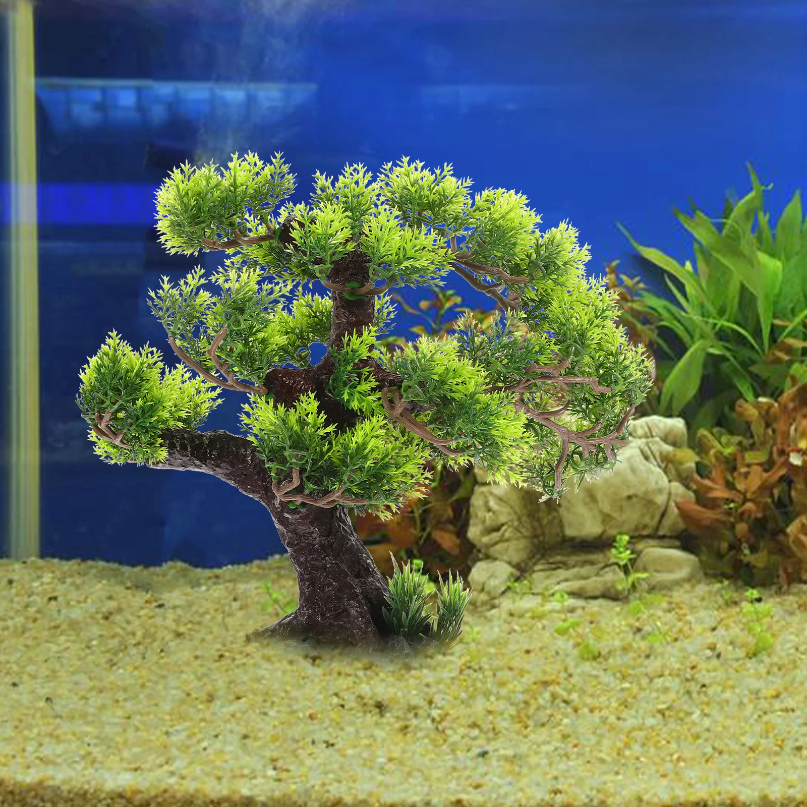 

Aquarium Tree Decor Fish Tank Resin Landscape Decoration Realistic Simulated Bonsai Plant for Tanks Lightweight Safe namental