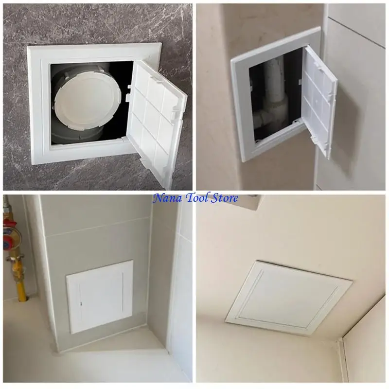 31GJ Plain Utility Access Cover For Drywall 150x150mm White strong Plastic