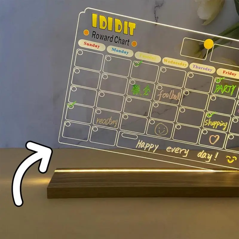 LED Note Board สีอะคริลิค LED ข้อความ Note Board อะคริลิคใสการเขียน Light Board สําหรับ Shop โรงเรียนพื้นที่ทํางานอินเทอร์เน็ต