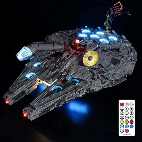 No Model Led Light Kit For Star Ultimat Falcon Millennium 75192 And 05132 Building Blocks DIY Toys Sets Only Lighting Kit
