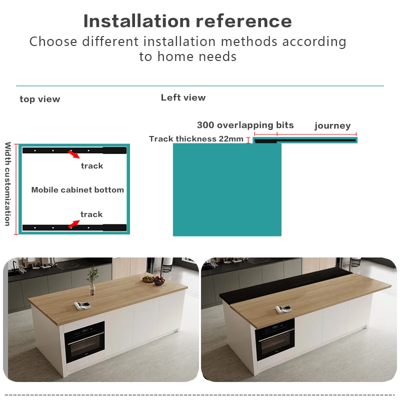 Intelligent Remote Control Electric Island Display Cabinet Hardware System Drawer Slide Silent Translation Track Hardware