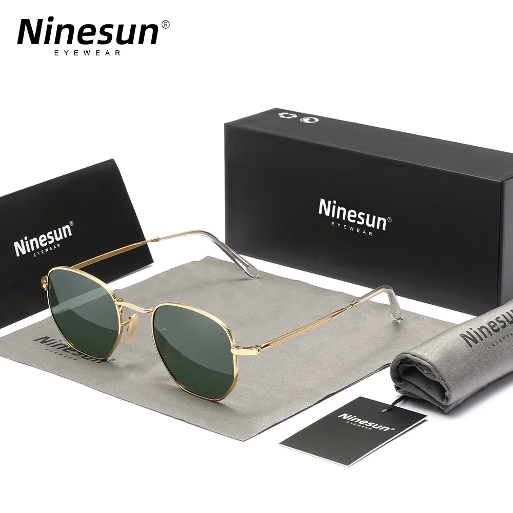 NINESUN Polarized Polygon Sunglasses Fashion Women‘s UV400 Eye Protect Elegance Glasses Anti-reflection Men Outdoor Eyewear