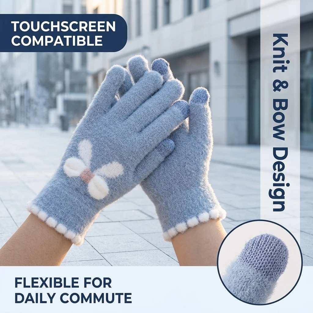 1 Pair Knit Gloves Wool Blend  - Wool Glove Lined review and price