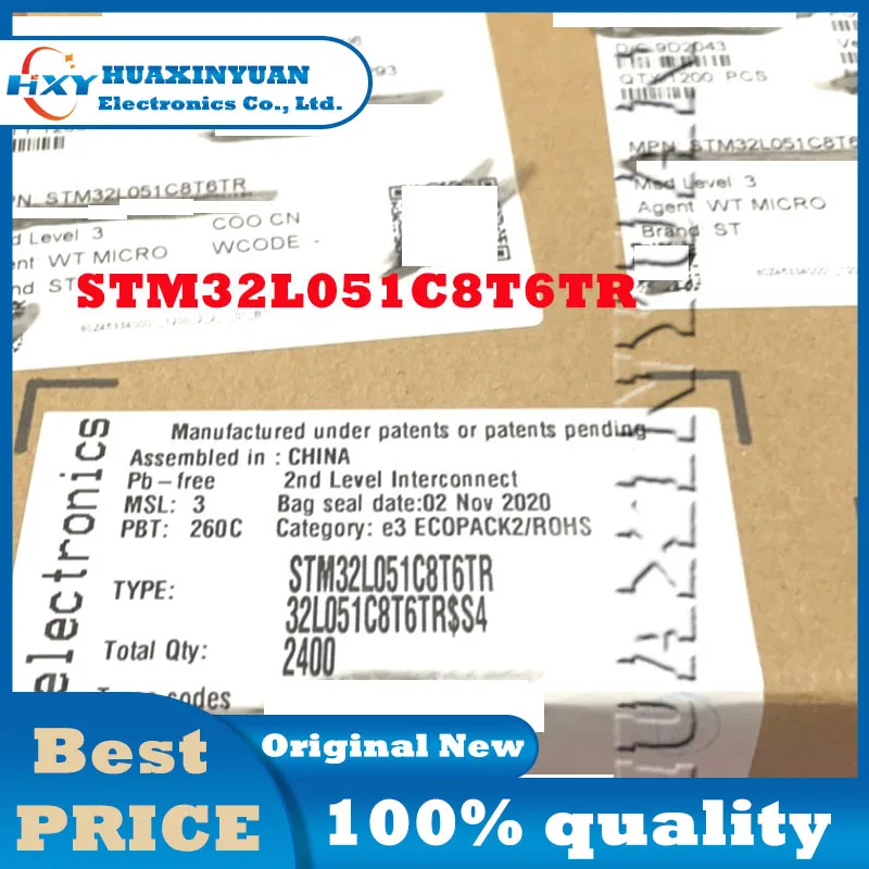 1PCS/LOT STM32L051C8T6TR LQFP48 STM STM32 STM32L STM32L051 STM32L051C8 STM32L051C8T6 STM3 New and Original  Ic Chip In Stock IC