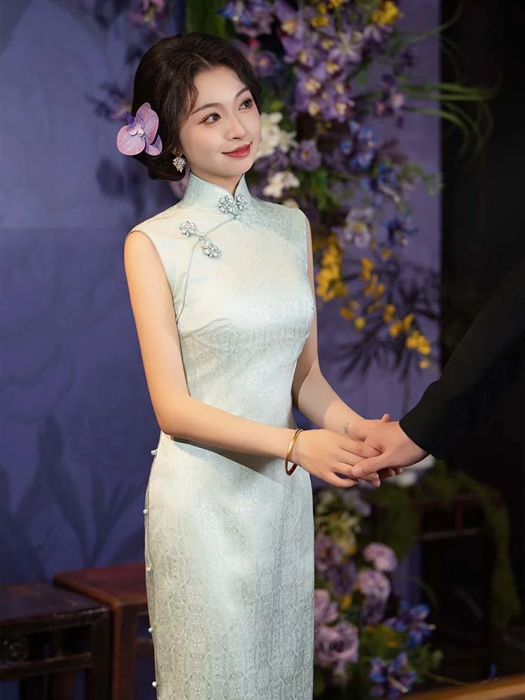 

Daily Wear Silk Wedding Dr Women's Sle New Chinese Sle Qingu Initial round New Silk Qipao 2026 New Model