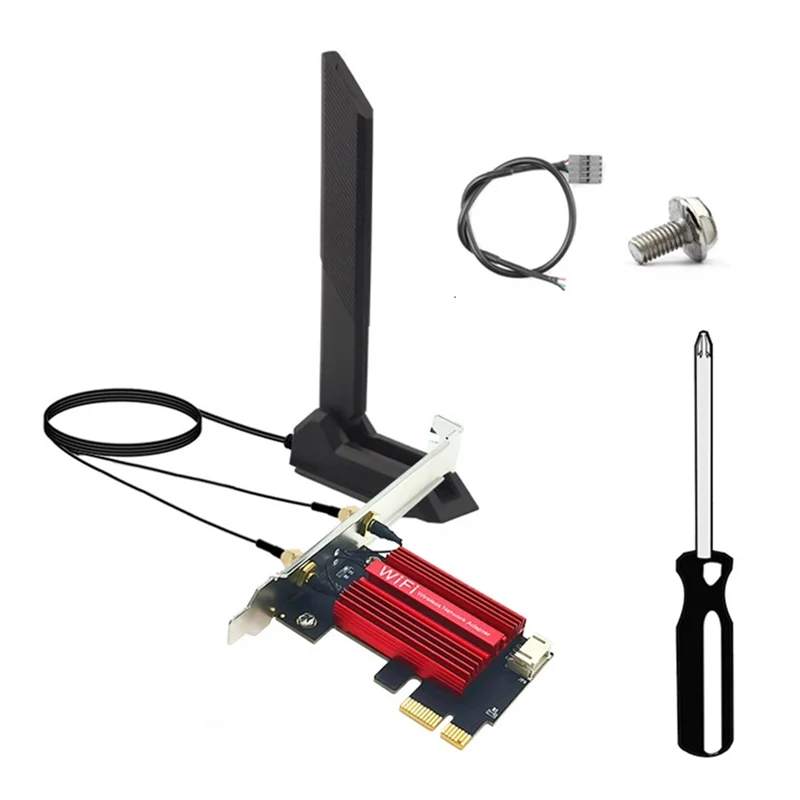 

Стильный MT7925 трехдиапазонный комплект адаптерной карты Wi-Fi 7 PCI-E 2,4G/5G/6Ghz 5374 Мбит/с BT5.3 настольный беспроводной сетевой адаптер для Win10 для