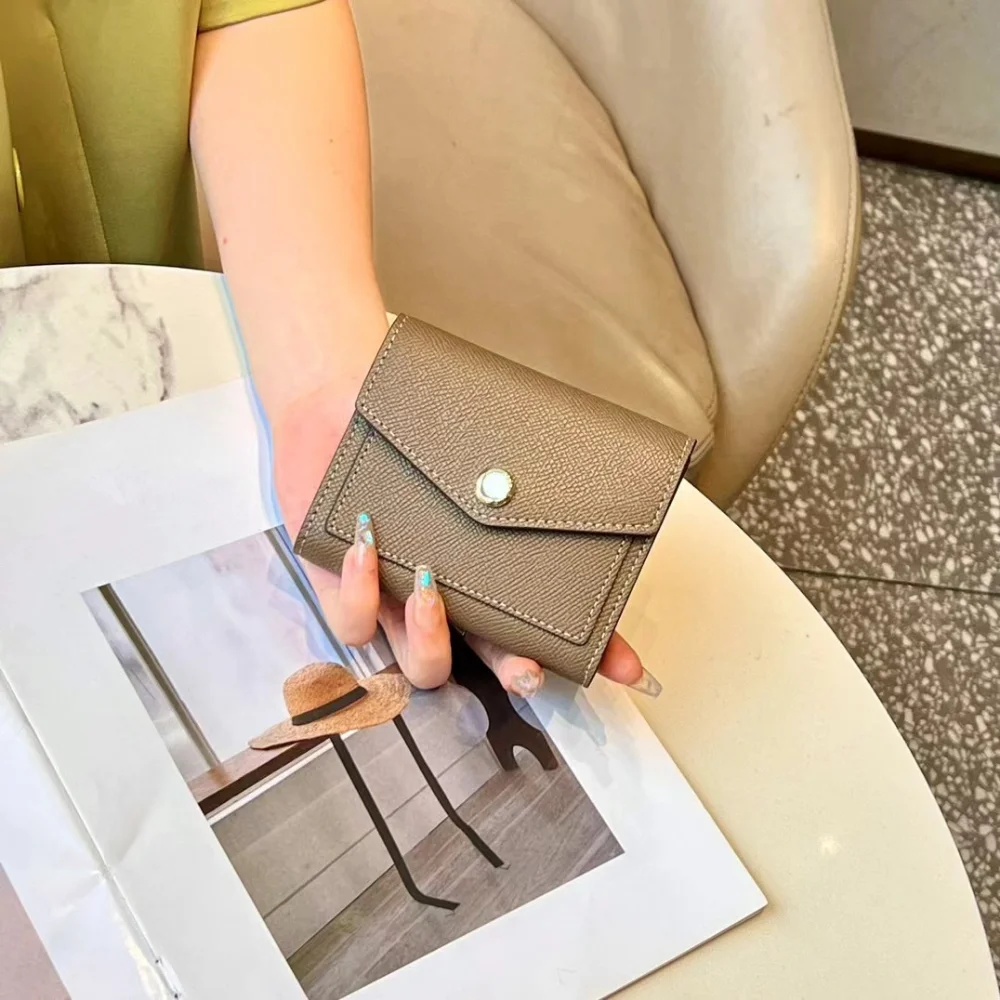URBAN MASTER Small Wallet Womens Short Korean Fashion Contrast Color Lady Card Holder Real Genuine Cow Leather Coin Purses