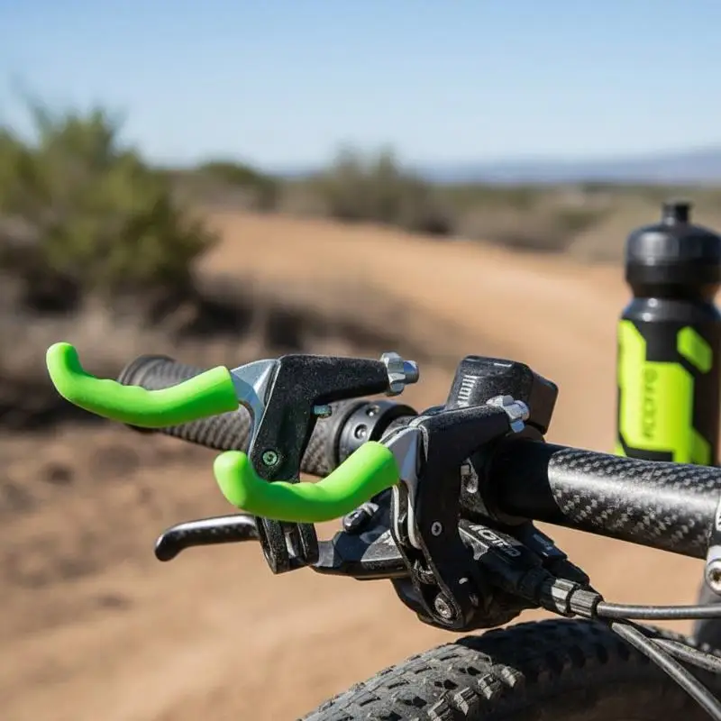 Rutschfeste Silikon-Handschutzvorrichtungen für Fahrradbremshebel, 1 Paar, robuste Griffe für Falträder, Mountainbikes und Rennräder. – Detail 2