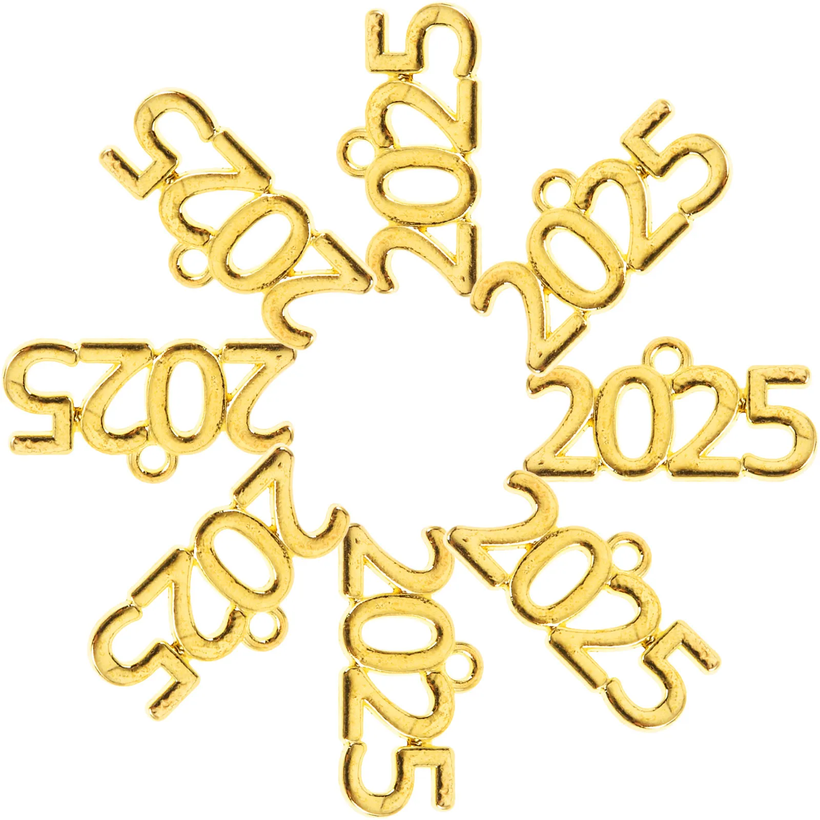 50 Piezas de Dijes de Números de Aleación para Fabricación de Joyas DIY, Accesorios para Decorar Llaveros, Collares y Pulseras con Años de Graduación, Dijes de Graduación al por Mayor