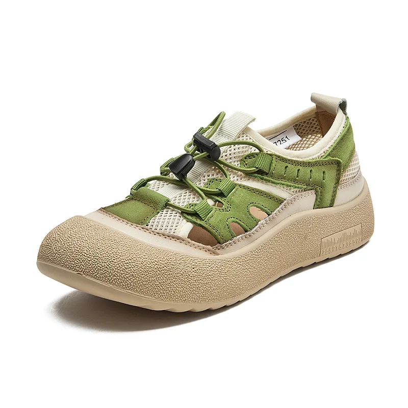 

3 см воздушная сетка из коровьей замши, летние женские этнические туфли Мэри Джейн, модная обувь на платформе, сандалии на плоской подошве на танкетке