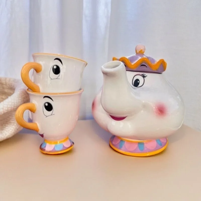 

Disney Cartoon princess Beauty and the Beast Ceramic Teapot Mug cute Water Cup Lovely Gift