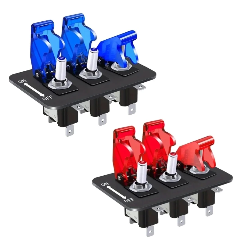 

U1JF 24V 12V Rockers Switch Panel Car Start Button Ignition Starter Light Toggle 20A Fuses Accessories Boats Truck RVs