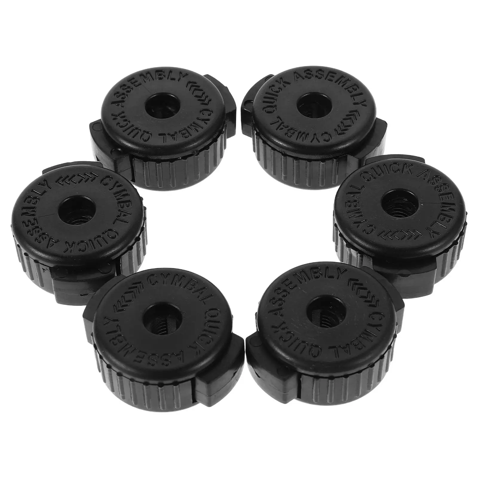 6 Pcs Plastic Cymbal Cap Cymbals for Drums Quick Release Buckle Stand Holder Clamp