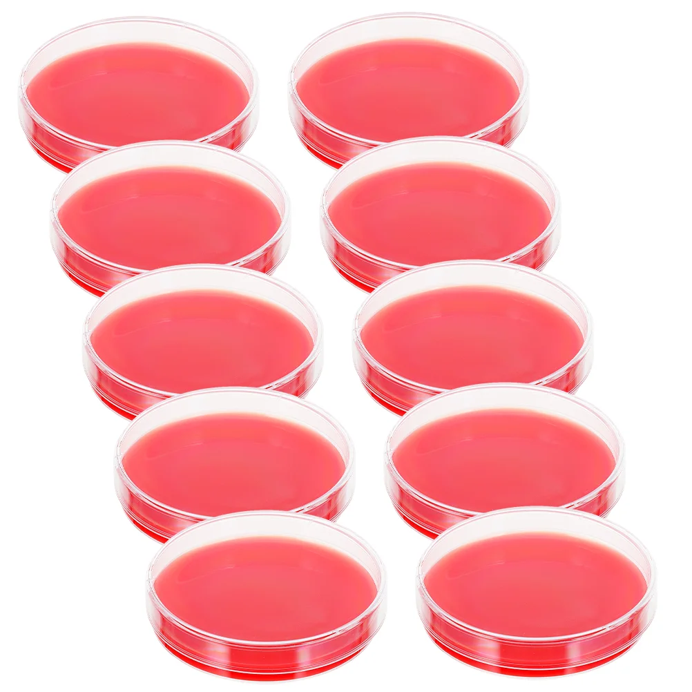 

10 Pcs Blood Agar Plate Marshmallow Culture Medium Labs Petri Dish or Dishes with Lids Laboratory