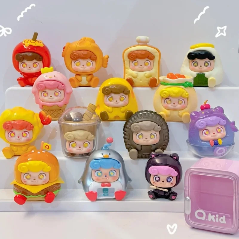 

﻿ Genuine Q.Kid Street Snack Mini Series Blind Box Cute Ornament Trendy Doll Girl Room Decoration Mystery Box Collectible Gift