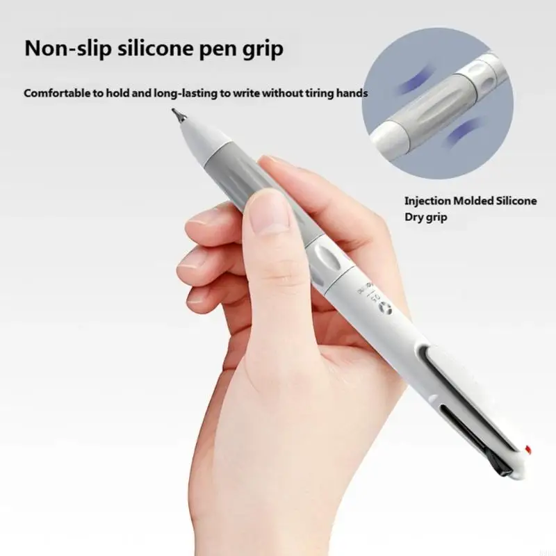 

Multicolored Gel Pen 3-Color-in-1 Retractable Gel Pen with Ergonomic Grip 0.5mm Tip for Daily Journaling Note Taking 896C