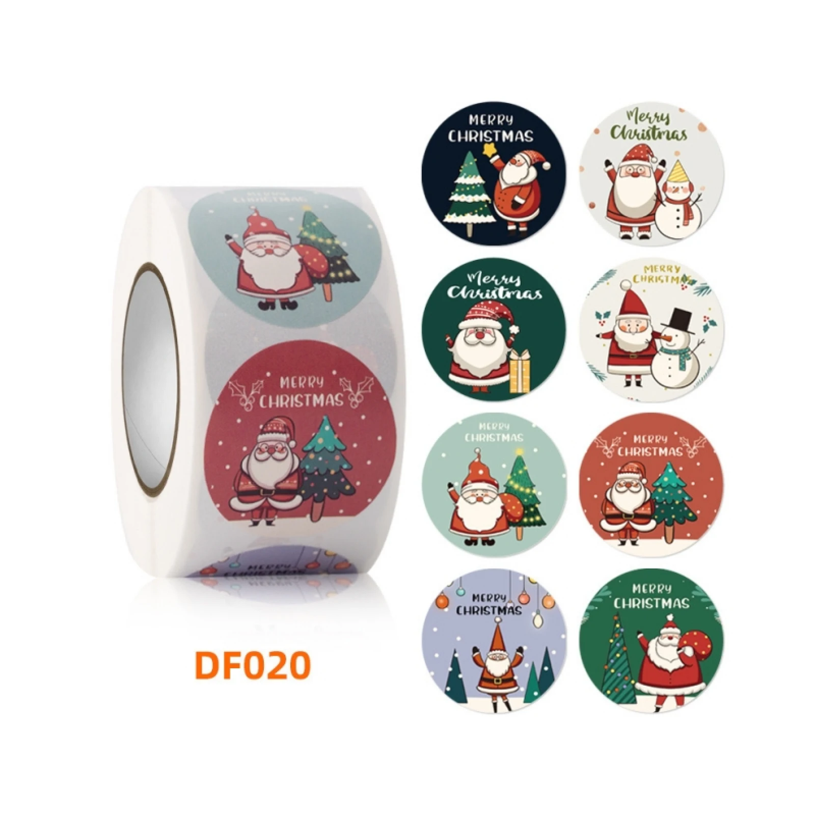 500Pcs 38mm Merry Christmas Stickers Self-adhesive Holiday Stickers For Christmas Decoration Wedding Party Cards Label