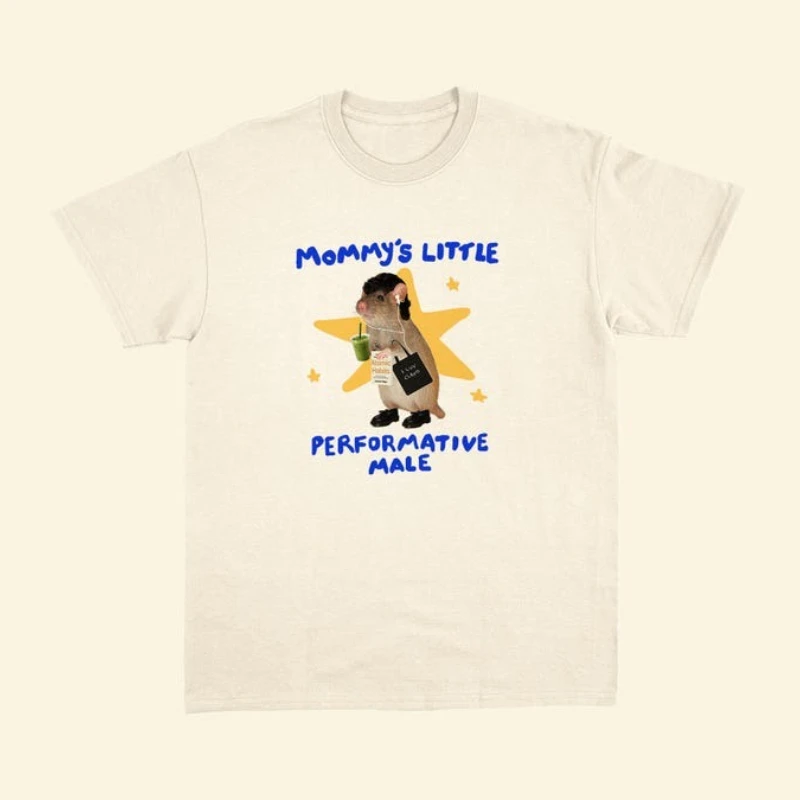 الأم أداء الذكور للجنسين أداء مضحك جميل ليتل الفئران الرسوم المتحركة تتعلق ماتشا تي شيرت عالية الجودة القطن المحملة