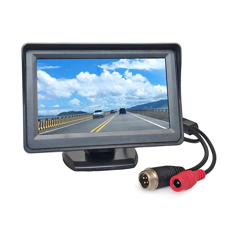 

DIYKIT 800*480 4.3" AHD IPS Rear View Car Monitor Backup Monitor for 720P 1080P AHD CVBS Car Camera