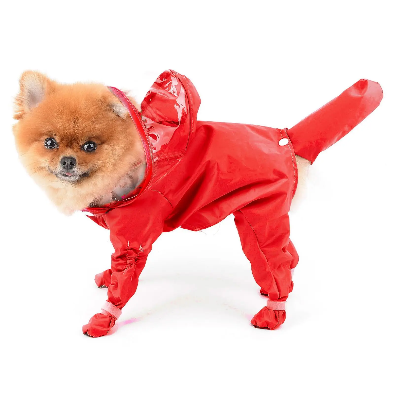Outdoor Pet Supplies Four-legged One-piece Pet Clothes Whole Body Cat Dog Waterproof Raincoat with Rain Boots - view 4