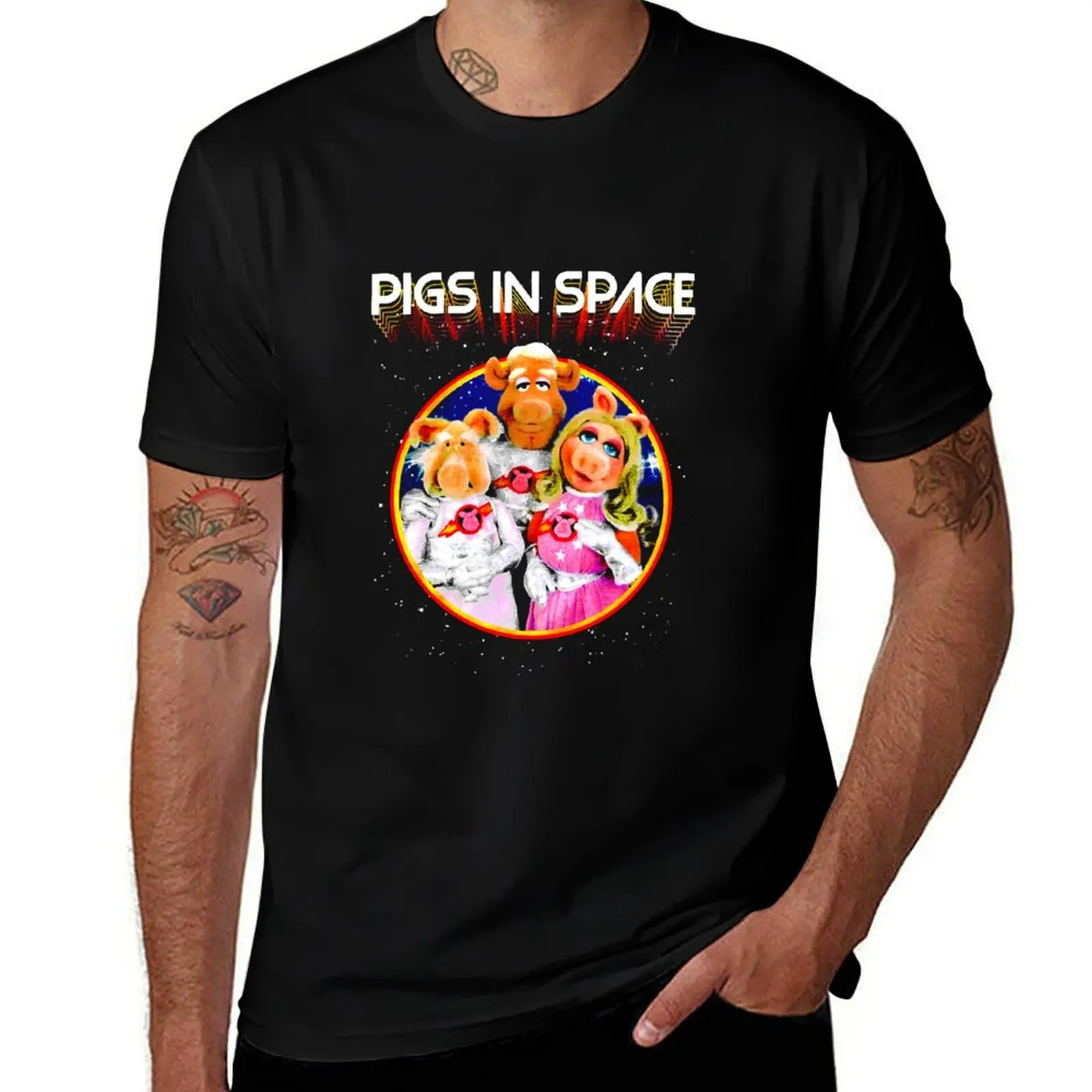

The Muppets Pigs In Space Soft Fitted 301 The Muppet Show T-Shirt anime t shirts oversize printed t shirts for man