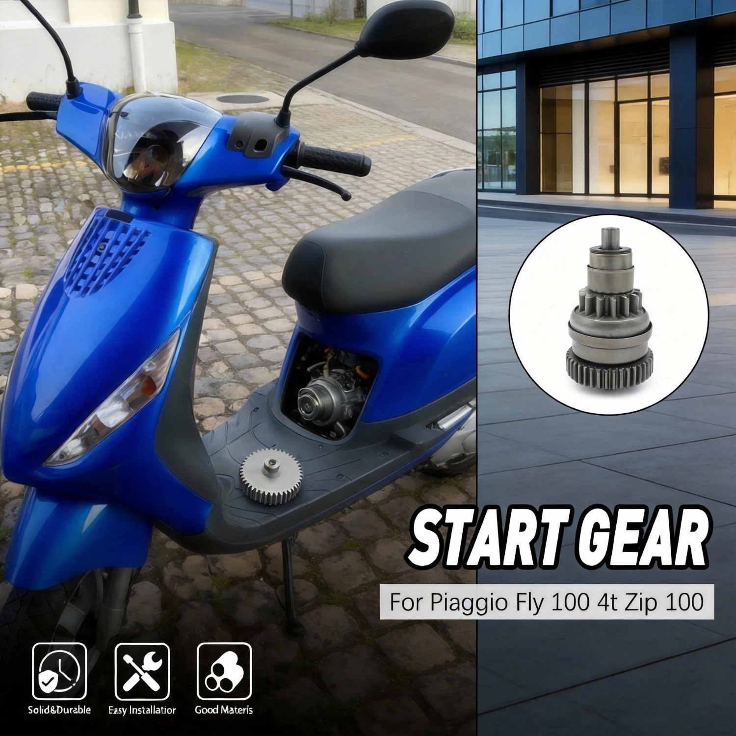 Motorcycle Starter Gear Clutch Replacement For Piaggio Typhoon 125 Gilera Runner 125SP/FX Fly 100 4t Zip 100