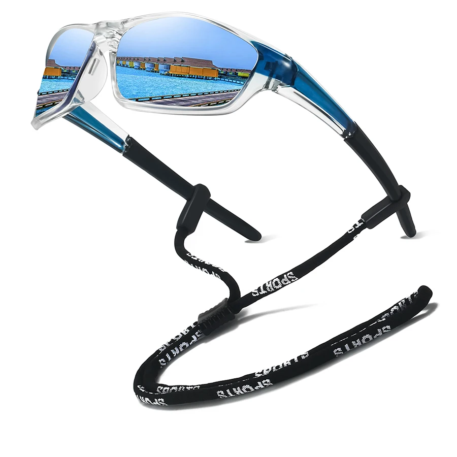 مع سلسلة نظارات شمسية UV400 للجنسين، نظارات رياضية عصرية للاستخدام في الهواء الطلق للجري وتسلق الجبال وصيد الأسماك والقيادة