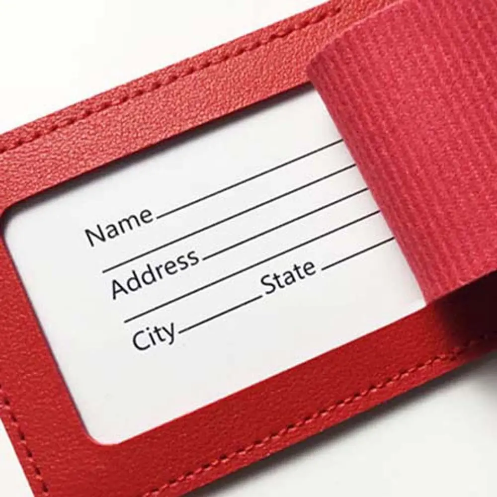 Soft Holiday Travel Handbag Label PU Leather Travel Accessories Luggage Tag Boarding Pass Airplane Suitcase Tag