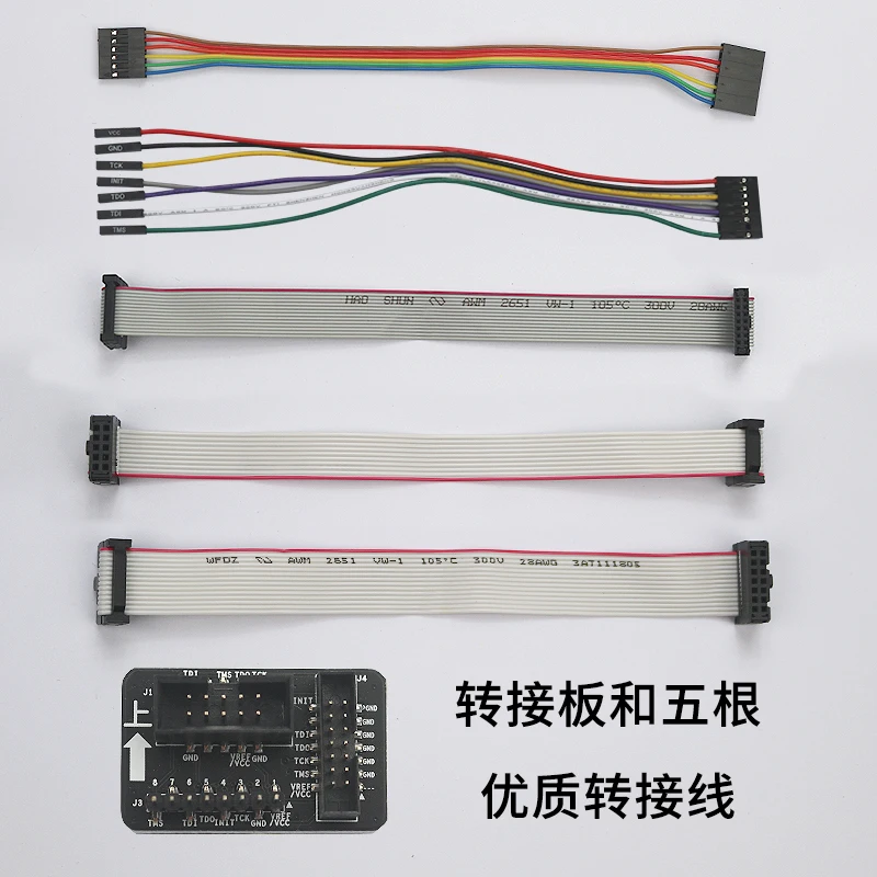 Xilinx downloaderadaptador placa jtag cabo vermelho original dedicado placa adaptador 2.54mm 2.0mm 6p 8p 10p 14pin flywire padrão