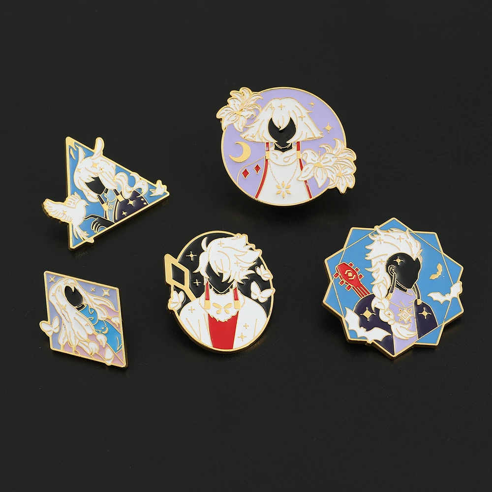 Anime Game Sky Children of the Light Romantic Metal Brooch Fashion Button Badge Jewelry for Scarf Cap Lapel Accessories