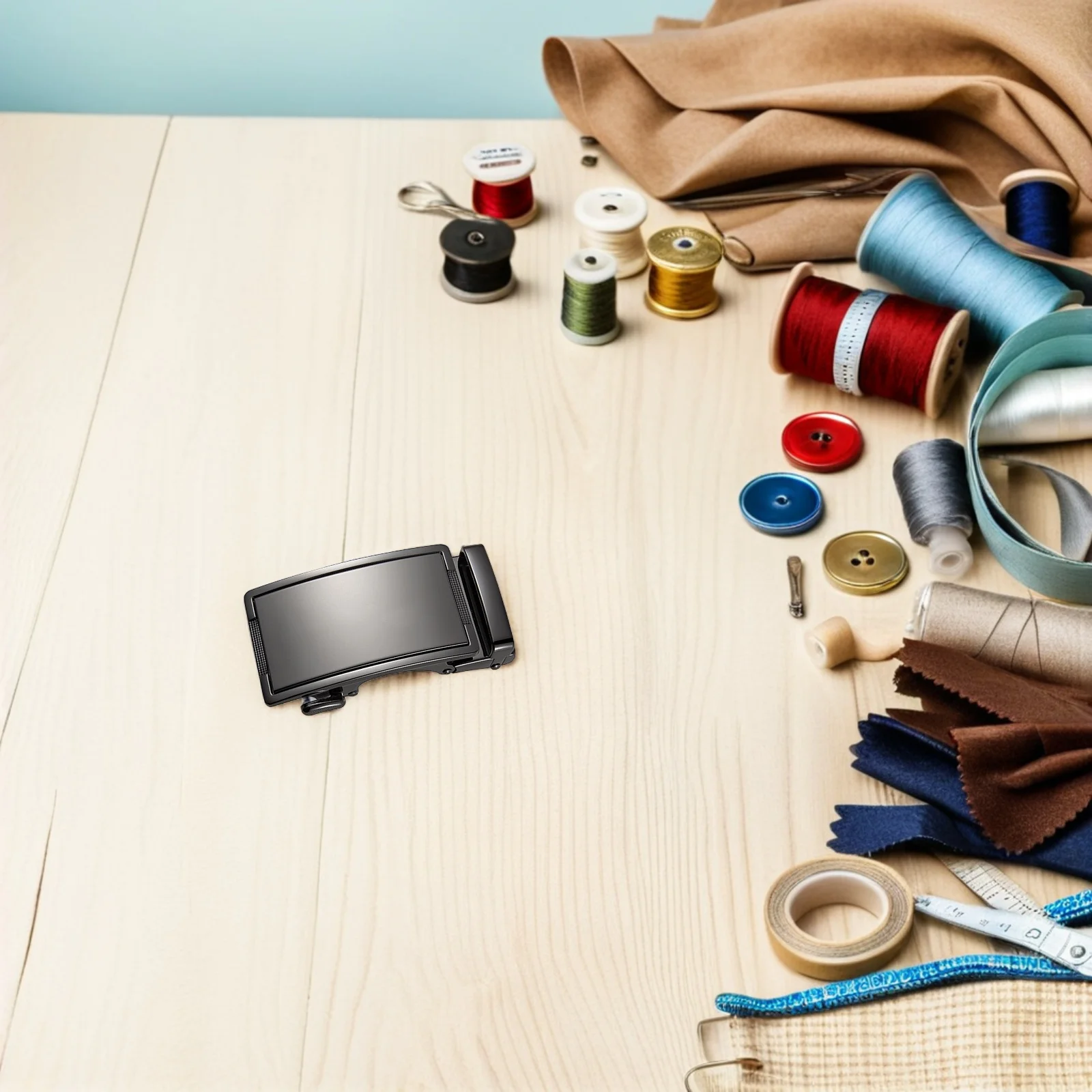 Adjustable Ratchet Belt Buckle Black Zinc Alloy Lock for 1 38 Inch Men's Slide Straps Secure Comfortable Fit