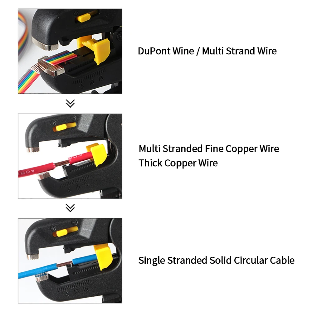 Wire Stripper Tool Stripping Pliers Automatic 0.08-10mm2 28-8AWG Cutter Cable Scissors FS-D4 Multitool Adjustable Precision Tool