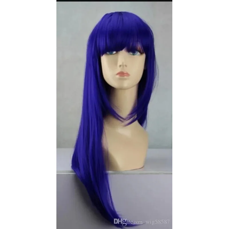 WIG  AZ24 Popular new Long blue Yamato Cosplay Straight Wig