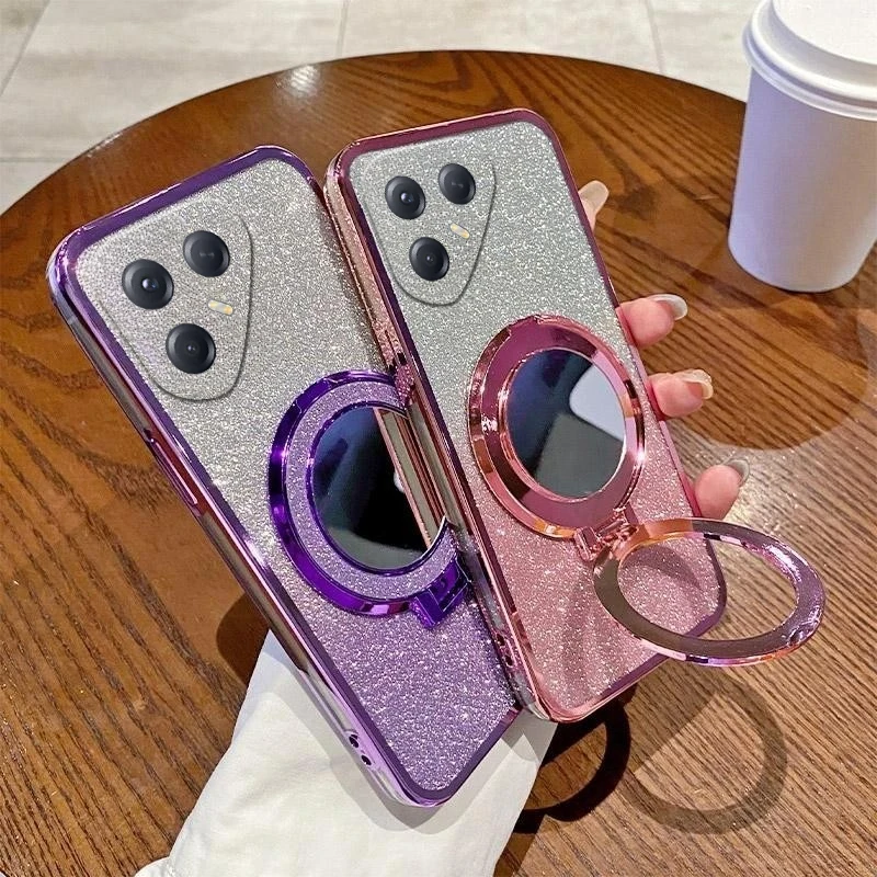 

Case For Tecno Pova 7 Ultra Luxury Mirror Plating Stand Glitter Case For Tecno Pova 7 Ultra Cover