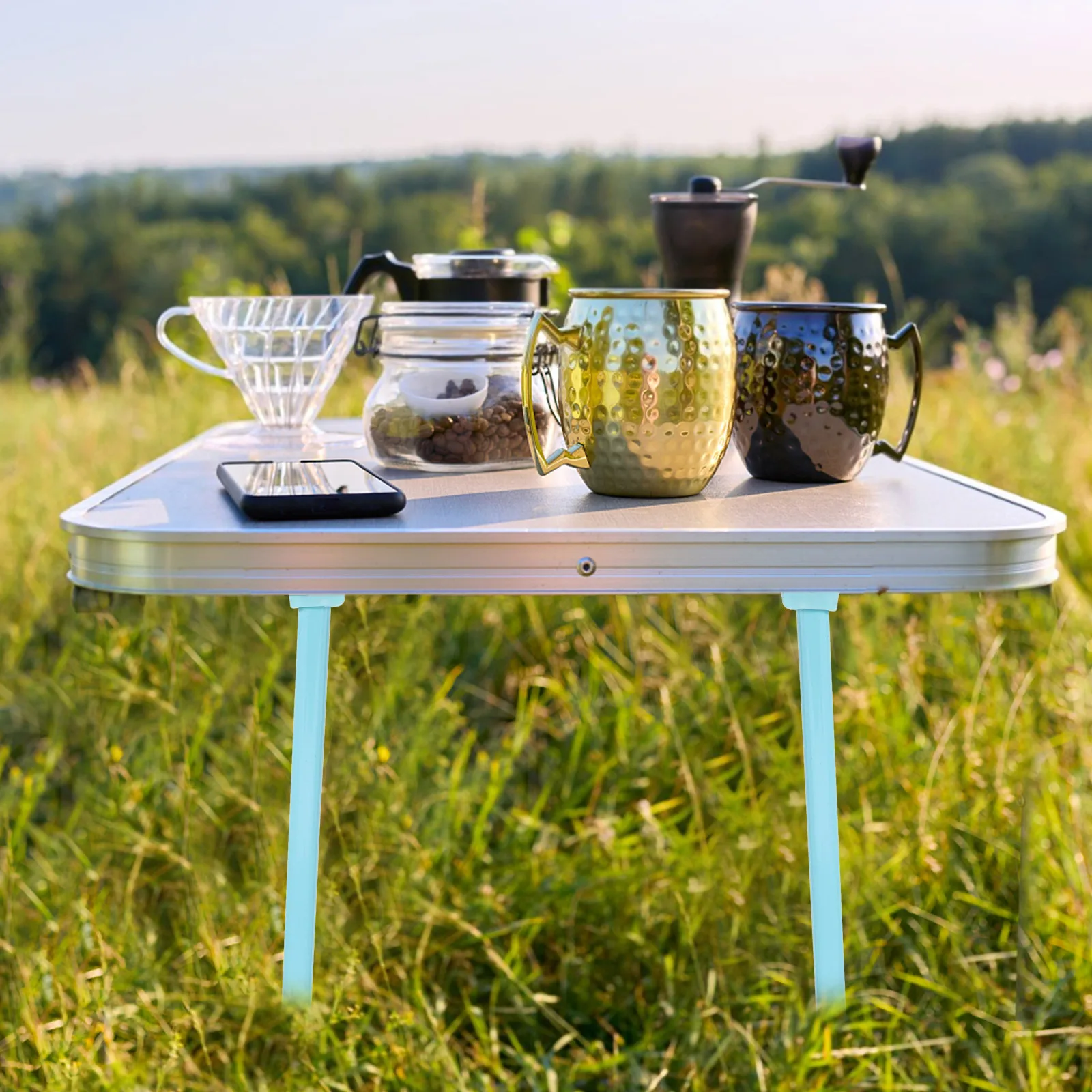 

1 set 1 Set Of Folding Table Metal Small Side Table Legs Heavy Duty Foldable Furniture Legs For Camping Travel Office Use