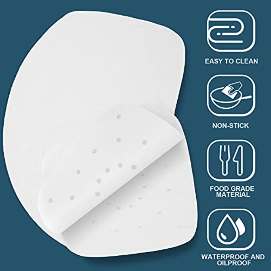 200pcs Air Fryer Parchment Paper Disposable Liner 8.5inch, Premium Perforated for Air Fryer, Streamer, Pans, No Burn, Easy Clea