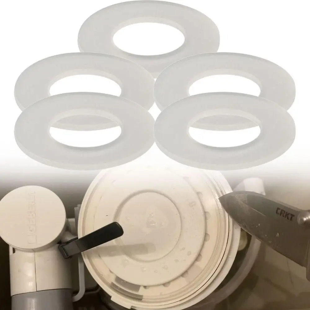 1/5Pcs Silicon Rubber Diaphragm Drain Valve Seal Washer Waterproof Gasket Toilet Tank Part Water Stop Seal Ring Universal