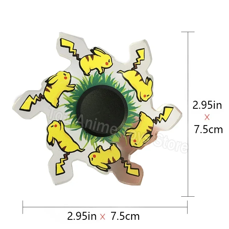 Pokemon Pikachu Fidget Spinning Spinning Cartoon Animation Running Dynamic Mute Spinning Top Toys for Children Adults Toys