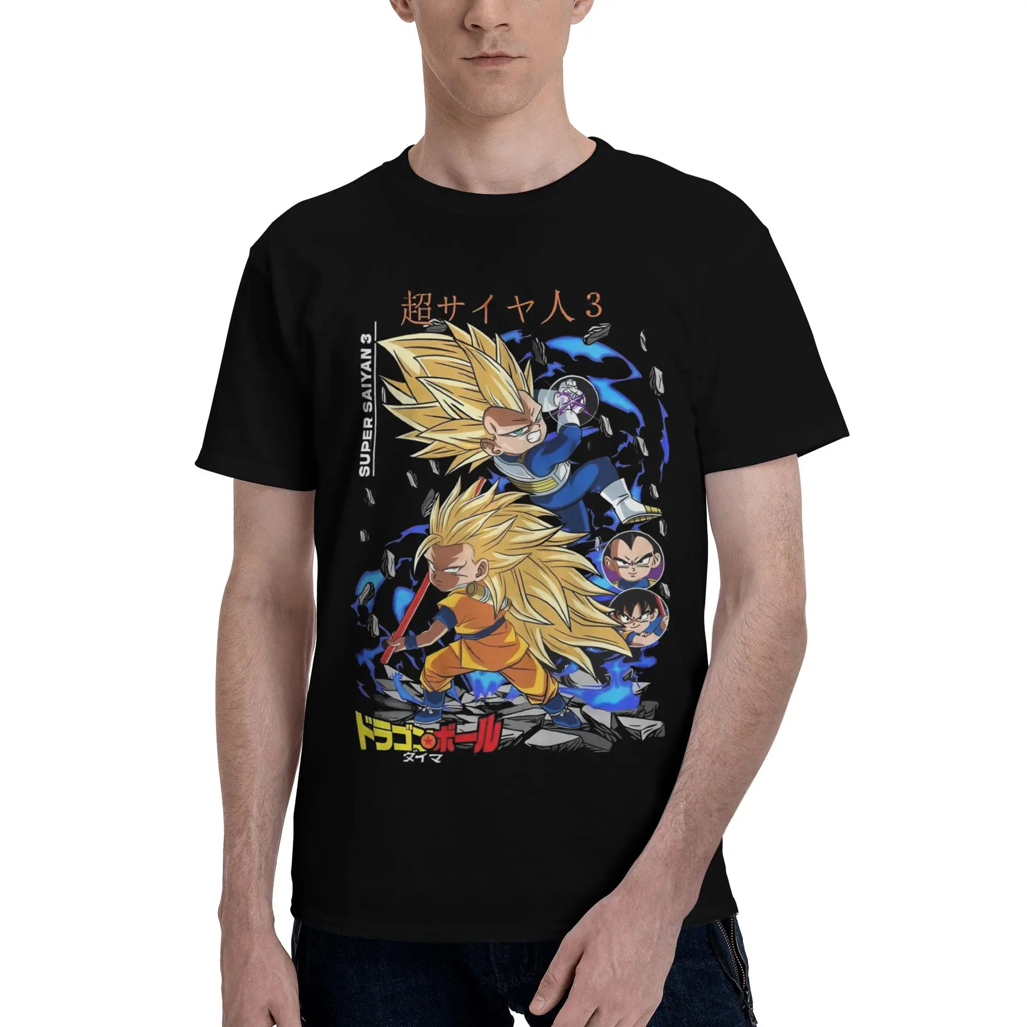 

Bandai Dragon Ball Goku Men T-Shirt Clothes Humor Tees Short Sleeve fugees 100% Cotton