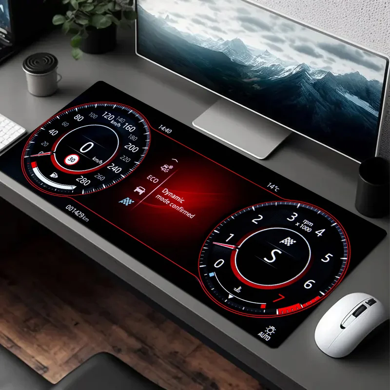 

1 large car dashboard design , washable rectangular gaming mouse pad, suitable for computers, notebooks - suitable for gamers