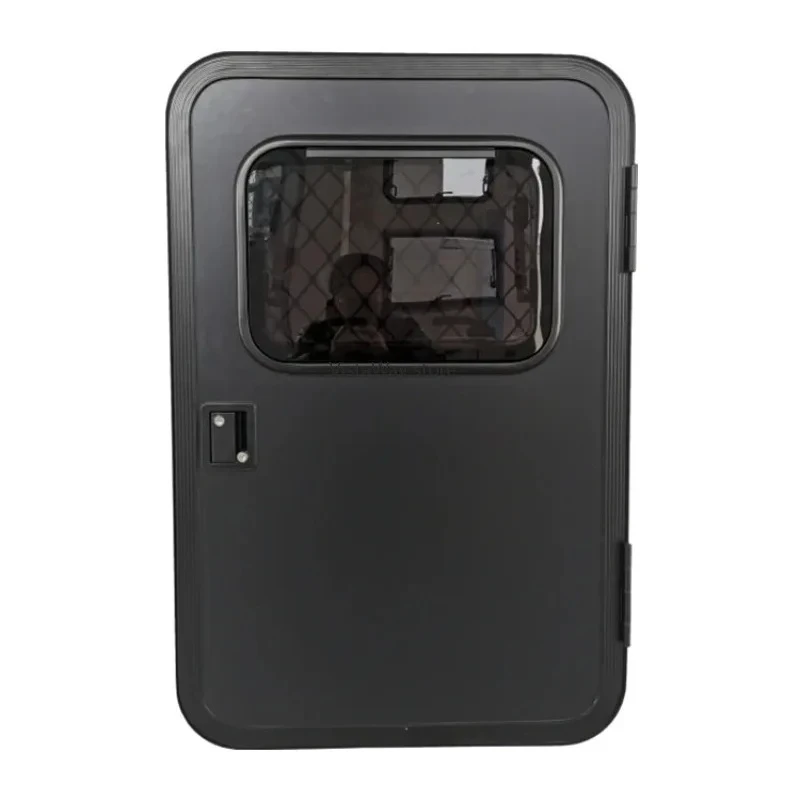 900x650mm RV Entrance Door with Extended Window, Aluminum Alloy Frame, Suitable for Camping Trailers and Caravans, Customizable