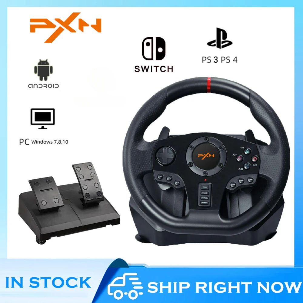 PXN V900 Gaming Steering Wheel Racing Game Controller for 360 PC PS4 PS3  N-switch Android