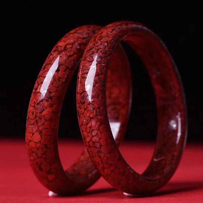 

Новый браслет из натуральной необработанной киновари, классические, модные и универсальные украшения в этническом стиле